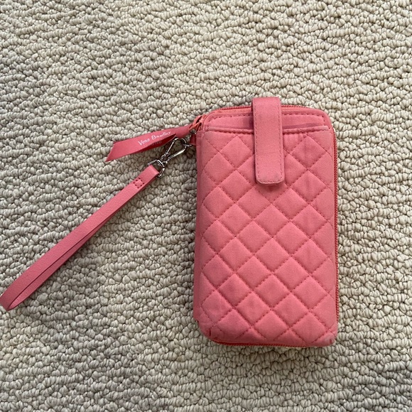 Vera Bradley coral pink wristlet - Picture 3 of 8